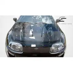 1993-1998 Toyota Supra TS-1 Carbon Fiber Hood image - 4