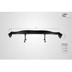 Universal GT Concept Wing Trunk Lid Spoiler - 1 Piece image - 2