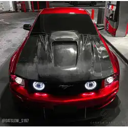 2005-2009 Ford Mustang Spyder 3 Carbon Fiber Hood image - 3