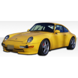 1995-1998 Porsche 911 Carrera 993 C2 C4 Targa Duraflex RS Look Front Add Ons Spat Bumper Extensions - 2 Piece image - 1