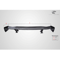 Universal Carbon Creations GT Concept 2 Wing Trunk Lid Spoiler - 3 Piece image - 3