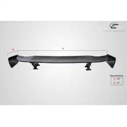 Universal GT Concept 2 Wing Trunk Lid Spoiler - 3 Piece image - 5