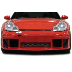 1999-2001 Porsche 911 Carrera 996 C2 C4 GT3-R Look Wide Body Front Bumper - 1 Piece image - 14