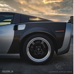 2005-2013 Chevrolet Corvette C6 Carbon Creations ZR Edition Rear Fenders - 2 Piece image - 3