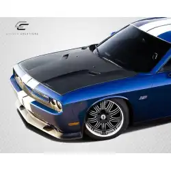 2008-2023 Dodge Challenger SRT Look Carbon Fiber Hood image - 4