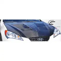 2010-2012 Hyundai Genesis Circuit Carbon Fiber Hood image - 5