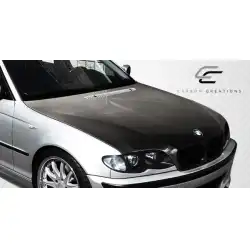 2002-2005 BMW 3 Series E46 4DR OEM Look Hood - 1 Piece image - 4