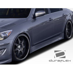 2009-2014 Hyundai Genesis 4DR Duraflex Executive Side Skirts Rocker Panels - 2 Piece image - 3