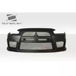 2008-2017 Mitsubishi Lancer Evo X Look Front Bumper - 1 Piece image - 1