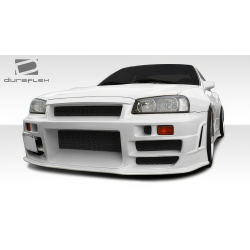 1989-1994 Nissan Skyline 2DR R32 Duraflex R324 Conversion Front Bumper - 1 Piece image - 3