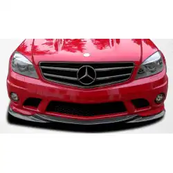 2008-2011 Mercedes C63 W204 L-Sport Front Under Spoiler Air Dam Lip Splitter - 1 Piece image - 3