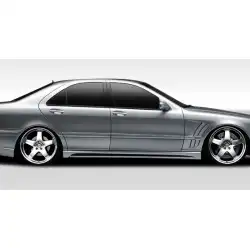 2000-2006 Mercedes S Class W220 W-2 Side Skirts Rocker Panels (long wheelbase) - 2 Piece image - 3