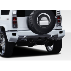 2003-2009 Hummer H2 Duraflex BR-N Rear Add Ons Spat Bumper Extensions - 1 Piece image - 1