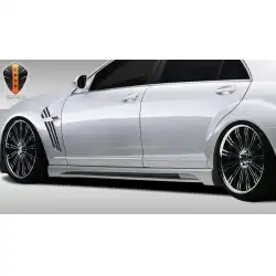 2007-2013 Mercedes S Class Eros Version 2 Side Skirts image - 5