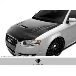 2006-2008 Audi A4 S4 B7 Carbon AF-1 Hood ( CFP ) - 1 Piece image - 1