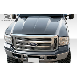 1999-2007 Ford Super Duty F250 F350 F450 F550 / 2000-2005 Ford Excursion Duraflex Cowl Hood - 1 Piece image - 3