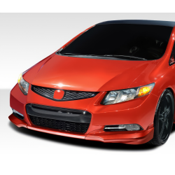 2012-2013 Honda Civic 2DR Duraflex H-Sport Front Add Ons Spat Bumper Extensions - 2 Piece image - 1