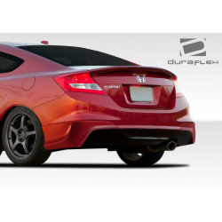 2012-2013 Honda Civic Si 2DR Duraflex H-Sport Rear Add Ons Spat Bumper Extensions - 2 Piece image - 3