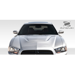 2011-2014 Dodge Charger Duraflex SRT Look Hood - 1 Piece image - 3
