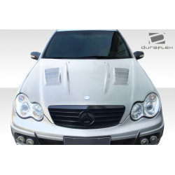 2001-2007 Mercedes C Class W203 Duraflex W-1 Hood - 1 Piece image - 3