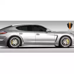 2010-2015 Porsche Panamera Eros Version 4 Wide Body Side Skirts Rocker Panels - 2 Piece image - 3