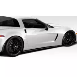 2005-2013 Chevrolet Corvette C6 GT500 Side Skirt Splitters - 2 Piece image - 1