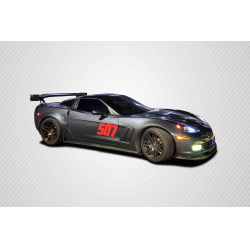 2005-2013 Chevrolet Corvette C6 Carbon Creations GT500 Side Skirt Splitters - 2 Piece image - 1