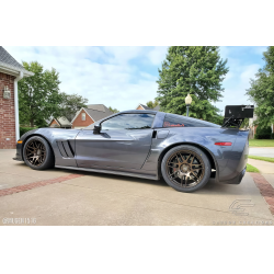 2005-2013 Chevrolet Corvette C6 Carbon Creations GT500 Side Skirt Splitters - 2 Piece image - 3
