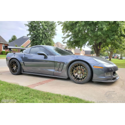 2005-2013 Chevrolet Corvette C6 Carbon Creations GT500 Side Skirt Splitters - 2 Piece image - 4