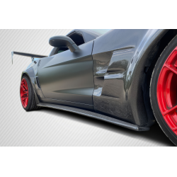 2005-2013 Chevrolet Corvette C6 Carbon Creations GT500 Side Skirt Splitters - 2 Piece image - 5