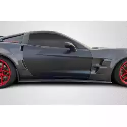 2005-2013 Chevrolet Corvette C6 GT500 Side Skirt Splitters - 2 Piece image - 11