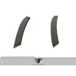 2011-2016 BMW 5 Series F10 4DR Carbon AF-3 Rear Add Ons Spat Extensions ( CFP ) - 2 Piece (S) image - 3
