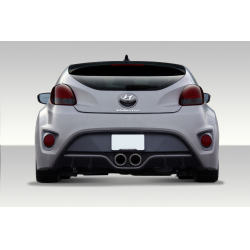 2012-2017 Hyundai Veloster Duraflex Turbo Look Rear Bumper - 1 Piece image - 1