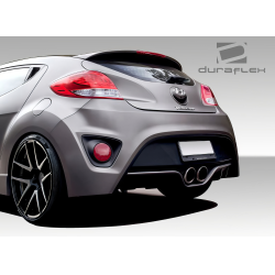 2012-2017 Hyundai Veloster Duraflex Turbo Look Rear Bumper - 1 Piece image - 3