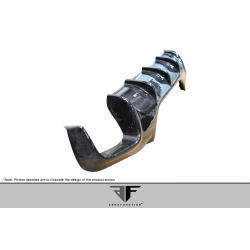 2006-2010 BMW M6 E63 E64 Convertible / 2DR Carbon AF-1 Rear Diffuser ( CFP ) - 1 Piece image - 5
