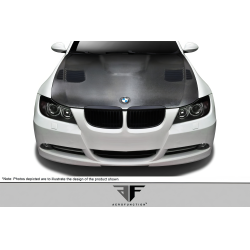 2006-2008 BMW 3 Series E90 4DR Carbon AF-1 Hood ( CFP ) - 1 Piece image - 2