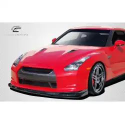 2009-2011 Nissan GT-R R35 Eros Version 5 Front Lip Under Spoiler Air Dam - 1 Piece image - 4