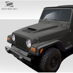 1997-2006 Jeep Wrangler Duraflex CVX Hood (non highline fenders) - 1 Piece image - 3