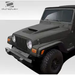 1997-2006 Jeep Wrangler CVX Hood (non highline fenders) - 1 Piece image - 9
