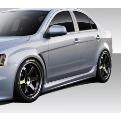 2008-2017 Mitsubishi Lancer Duraflex Evo X V3 Side Skirt Rocker Panels - 2 Piece image - 1
