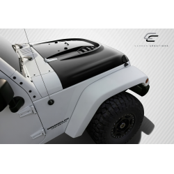 2007-2018 Jeep Wrangler Carbon Creations Power Dome Hood - 1 Piece image - 2