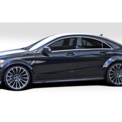 2014-2015 Mercedes CLA Class Duraflex Black Series Look Wide Body Side Skirt Rocker Panels -2 Piece image - 1
