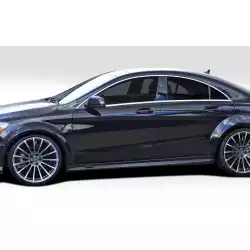 2014-2015 Mercedes CLA Class Black Series Look Wide Body Side Skirt Rocker Panels -2 Piece image - 1