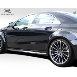 2014-2015 Mercedes CLA Class Duraflex Black Series Look Wide Body Side Skirt Rocker Panels -2 Piece image - 4