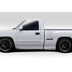 1999-2006 Chevrolet Silverado / 2000-2006 GMC Sierra Regular Cab Fleetside Stepside Duraflex BT-1 Side Skirt Rocker Panels - 4 Piece image - 1