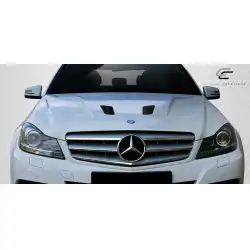 2012-2014 Mercedes C Class W204 Black Series Look Hood - 1 Piece image - 6
