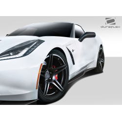 2014-2019 Chevrolet Corvette C7 Duraflex Thunderbolt Side Splitters - 2 Piece image - 3