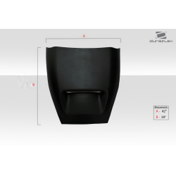 Universal Duraflex SRT Look Hood Cowl Scoop Vent - 1 Piece image - 4