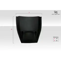 Universal SRT Look Hood Cowl Scoop Vent - 1 Piece image - 7