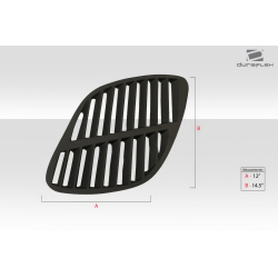 Universal Duraflex GTR Hood Vents Scoops Ducts - 2 Piece image - 4